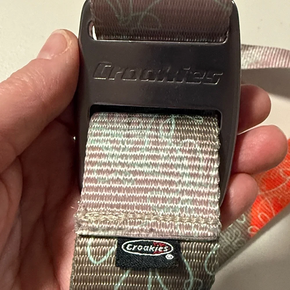 Croakies Nylon Orange Green Artisan Belt Outdoor Gorpcore Hiking Camping